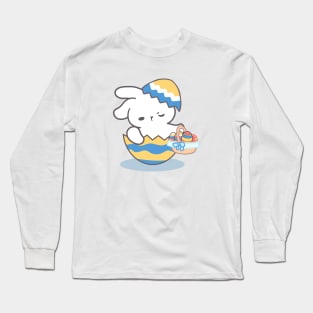 Egg-cellent Surprise: Loppi Tokki Emerges from an Easter Egg with a Basket of Delightful Treats! Long Sleeve T-Shirt